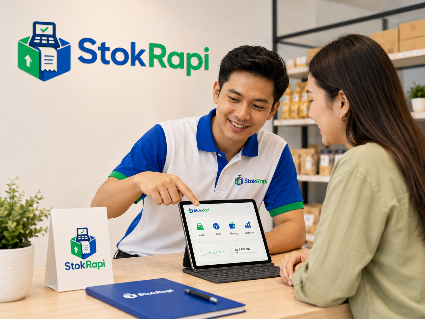 Tim StokRapi memberikan konsultasi sistem penjualan dan stok kepada pemilik usaha